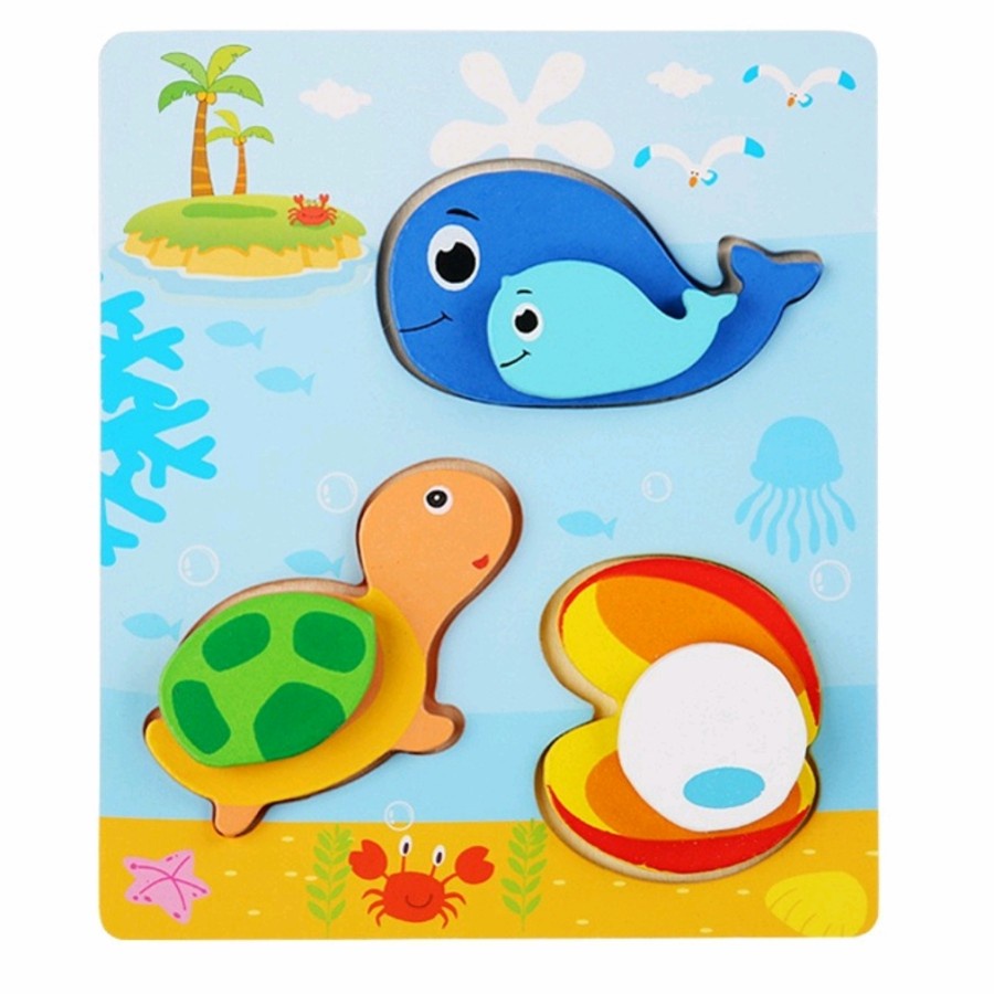 MAIN MATCHING PUZZLE - PUZZLE 3D 2 Lapis, mainan edukasi montessori