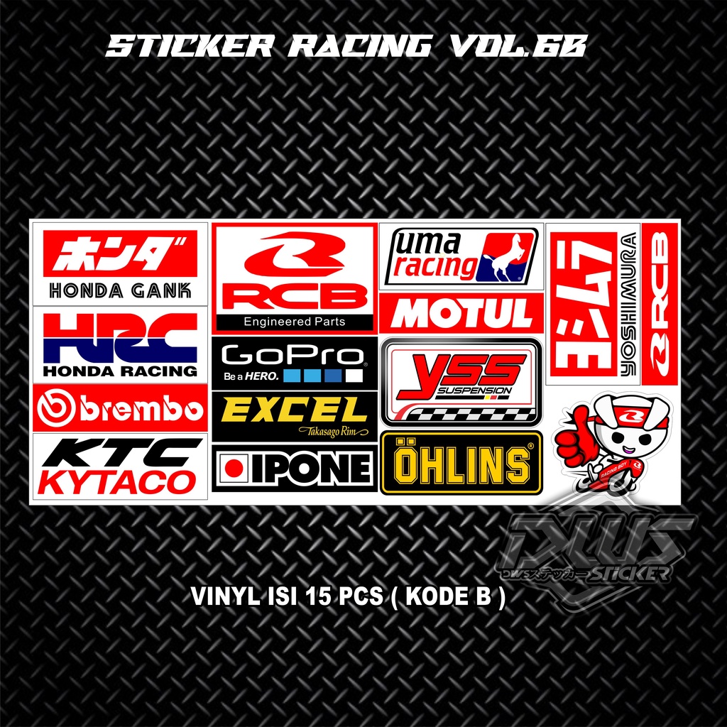 STICKER RACING STIKER PACK / STIKER MOTOR / STICKER VARIASI