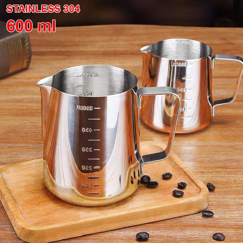 Cangkir Ukur Kopi Air Susu Pitcher Stainless Steel 600ml