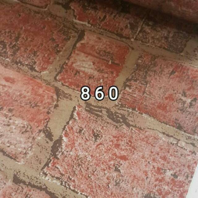 WALLPAPER STICKER BATU BATA MERAH