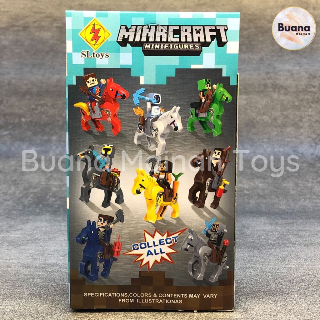 MINE CRAFT KARAKTER BRICKS SL TOYS MINECRAFT MINI FIGURES BRICK MY WORLD BUILDING MAINAN EDUKASI ANAK