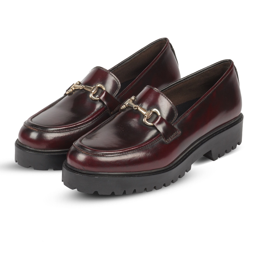 Pam Buckle Maroon - Nappa Milano - Sepatu Wanita
