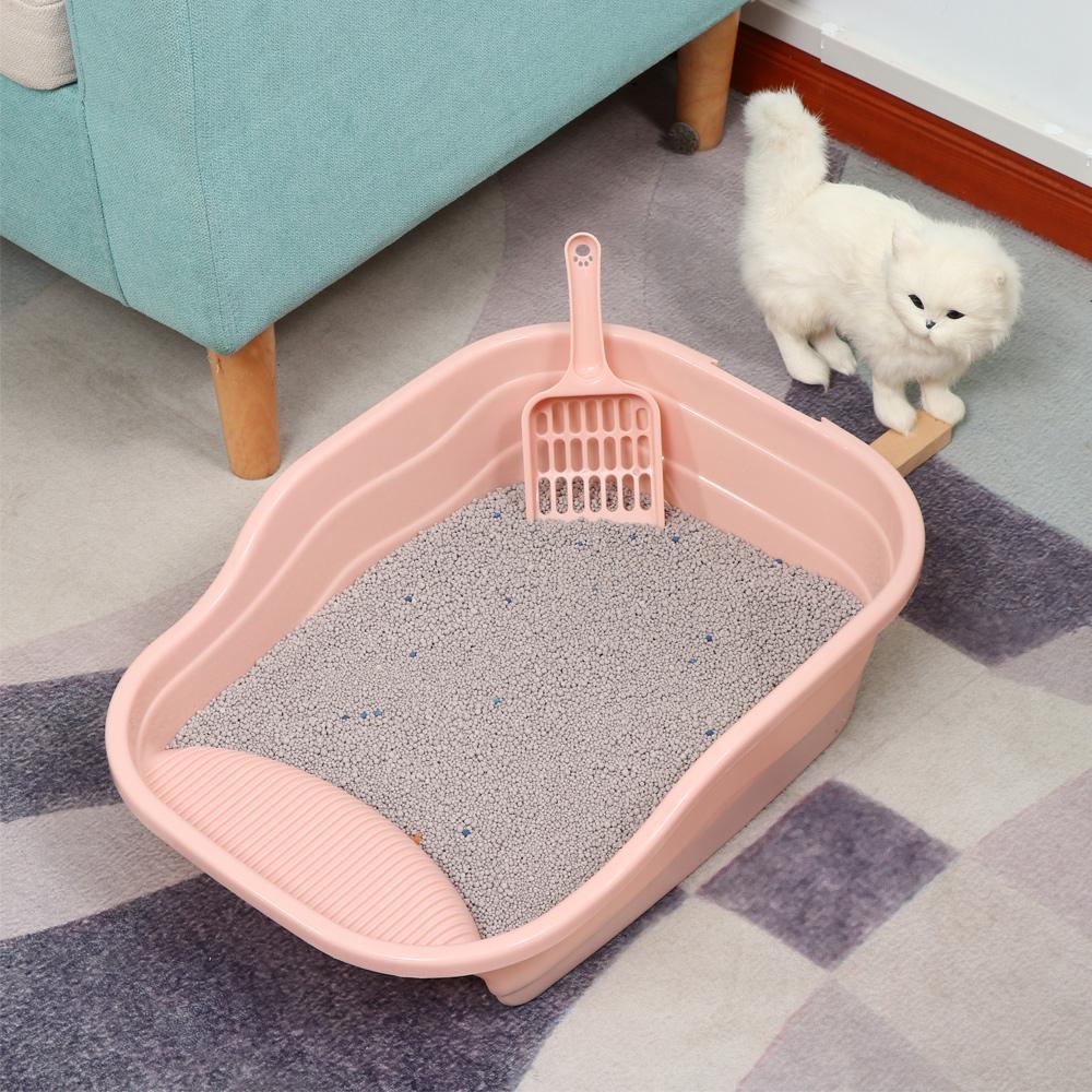 Chookyy Cat Litter Box Perlengkapan Hewan Peliharaan Yang Nyaman Pispot Kucing Kapasitas Besar