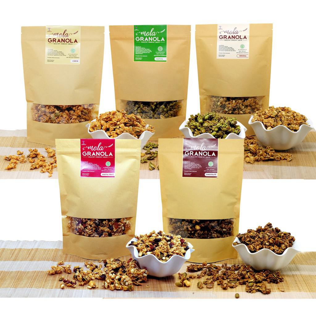 Mola Granola 400 gram / Menu Sarapan Sehat Atau juga Untuk Cemilan Diet