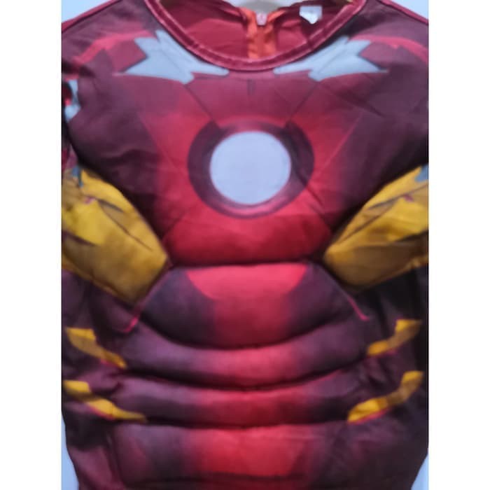 Kostum Iron Man Anak Impor Busa Otot Superhero Cosplay Ultah Import Costume Halloween Ulang Tahun