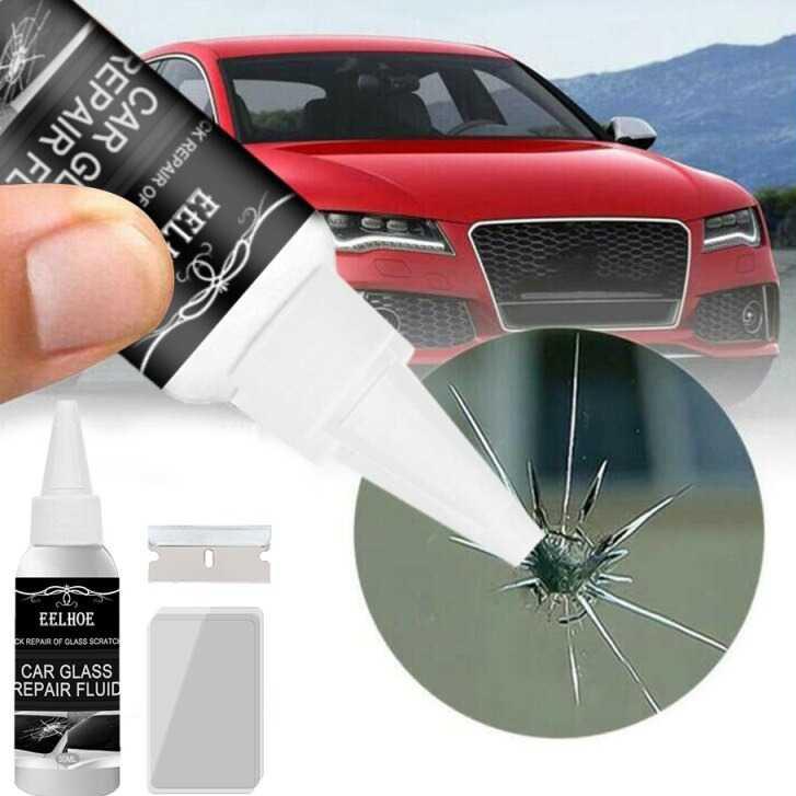 LIJYO Resin Reparasi Kaca Mobil Retak Lecet Car Repair 30ml / Lem Kaca Mobil Depan Retak Baret Pecah