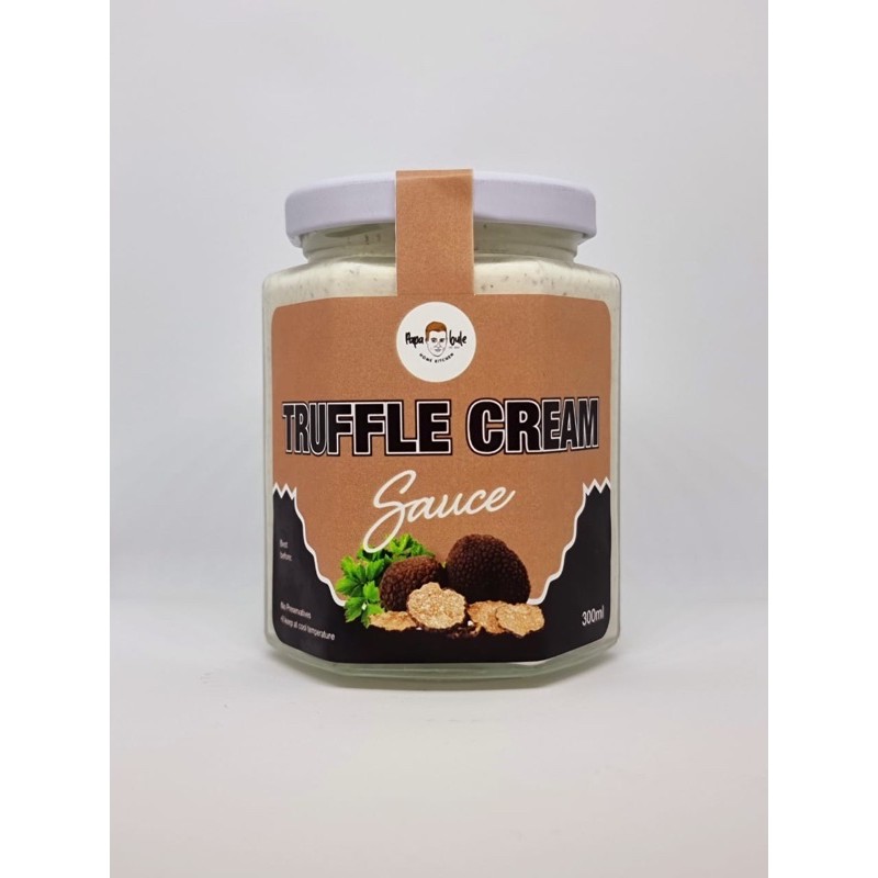 

Black Truffle sauce creamy merk Papabule bisa dipakai untuk cooking and dips