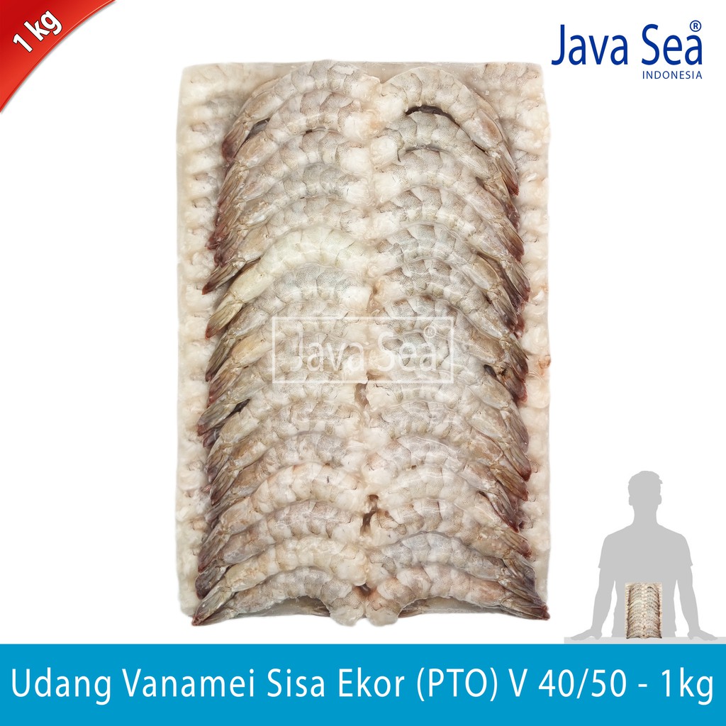 

Udang Vanamei Sisa Ekor PTO V 40/50 pack 1kg Java Sea