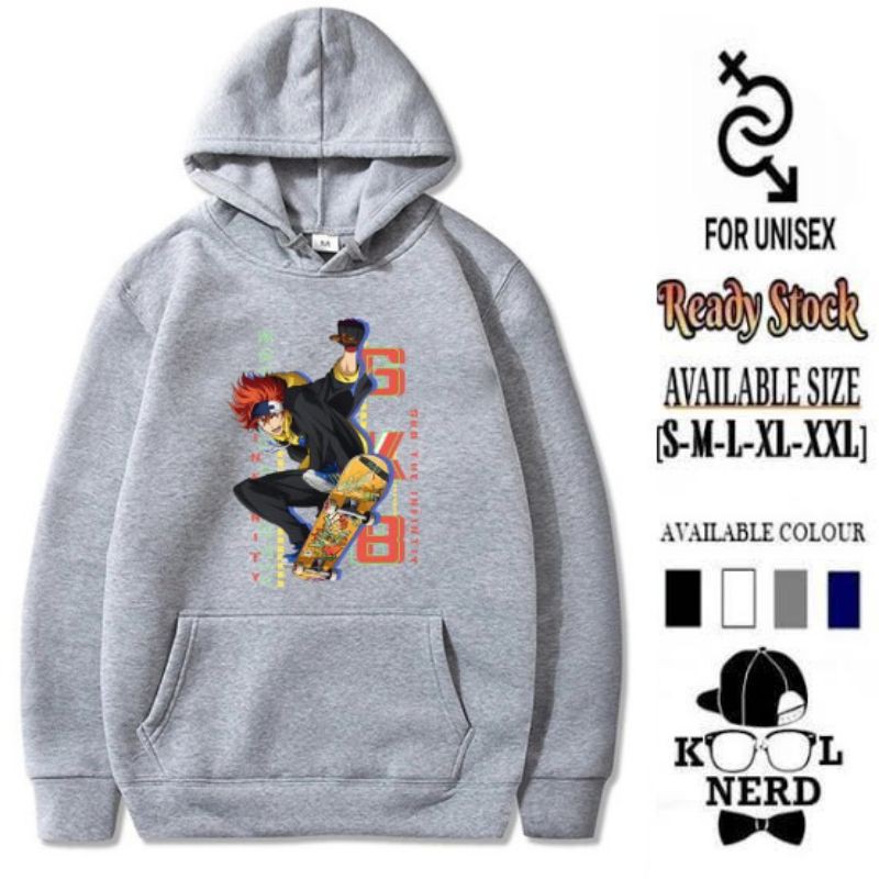 HOODIE FASHION ANIME HOODIE SK8 THE INFINITY SABLON WARNA FRONT BAHAN COTTON FLEECE