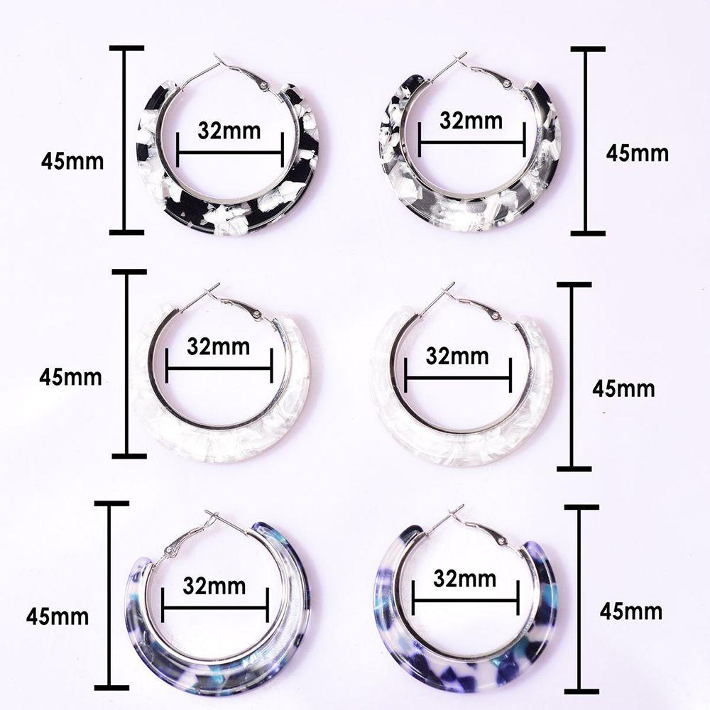 Suyo Anting Akrilik Set Resin Fashion Wanita Gadis Perhiasan Menjuntair