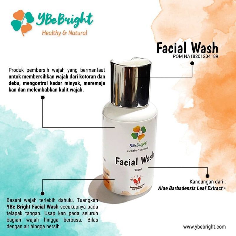 Facial wash YBE BRIGHT (ecer)
