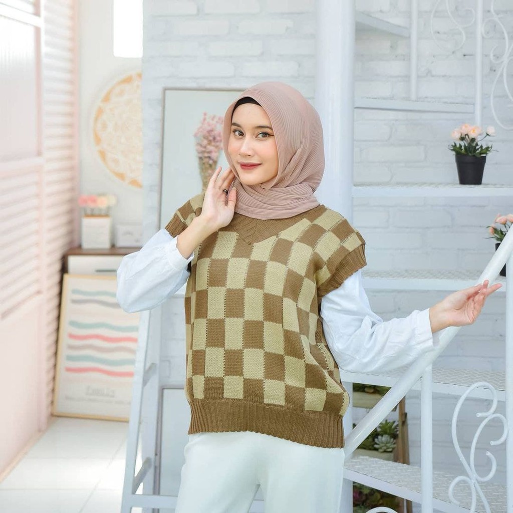 Nara Grosir - Big Catur Vest l Sweater Polos l Sweater Pria dan Wanita