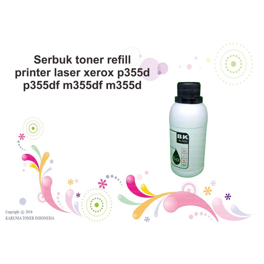 Serbuk toner refill printer laser xerox P355 p355d p355df m355df m355d