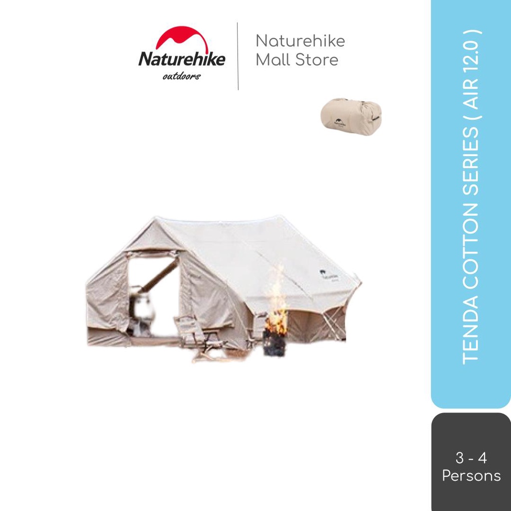 TENDA GLAMPING GEN AIR 12 COTTON INFLATABLE TENT NATUREHIKE NH20ZP010