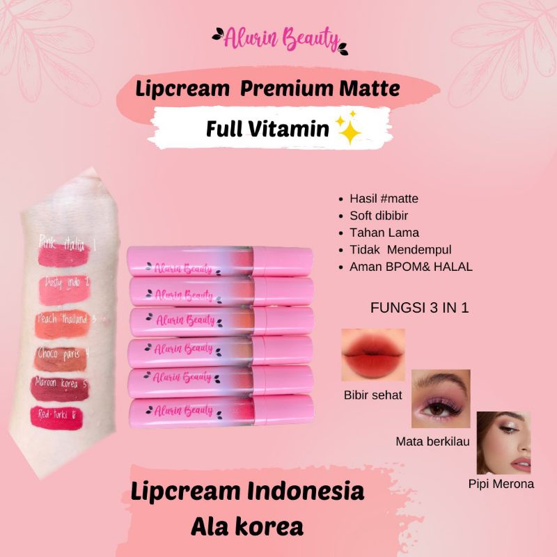 Lipcream Korea Alurin Beauty Full Vitamin Millenial