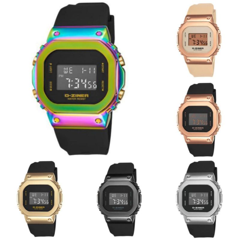 Jam tangan Digital D-ZINER DZ 8300 model GS S5600 Original box kaleng