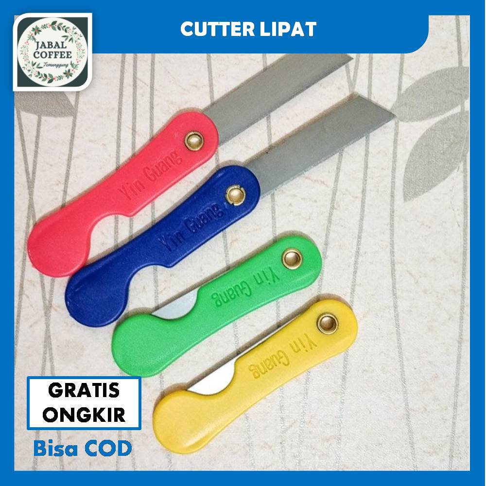 Cutter Lipat / Pisau Lipat Mini / Pisau Cutter Kecil Lipat / Pisau Silet Lipat Murah / Pemes Lipat