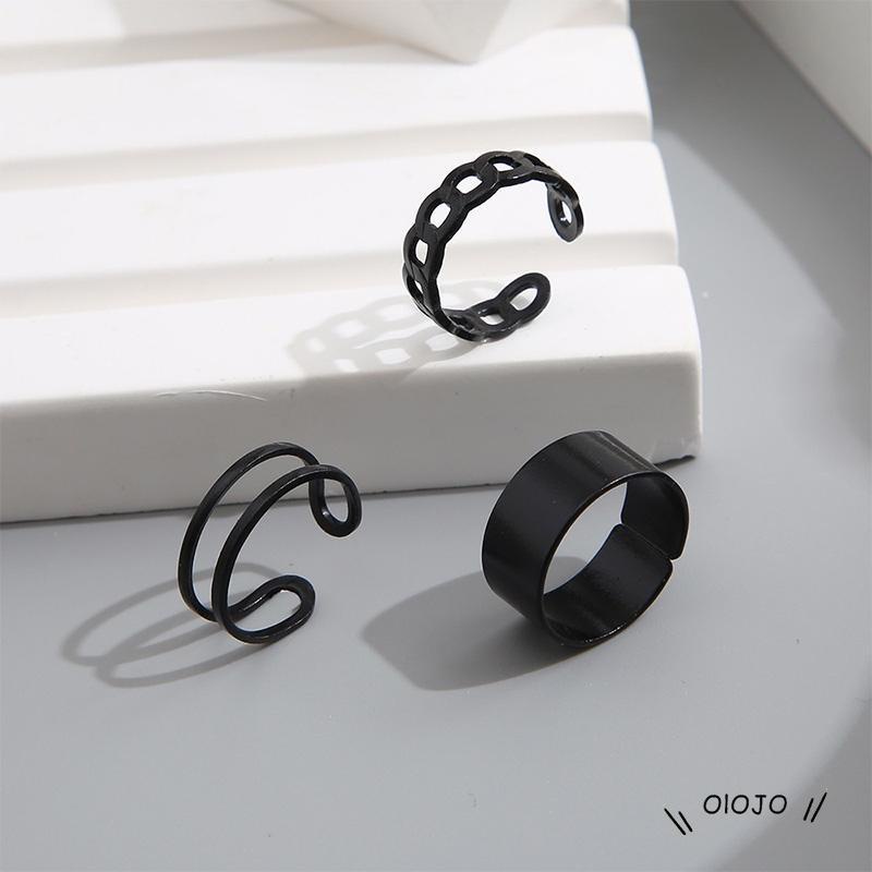 【COD】3pcs / Set Cincin Jari Knuckle Gaya Vintage Punk Hip Hop Korea Untuk Pria Dan Wanita