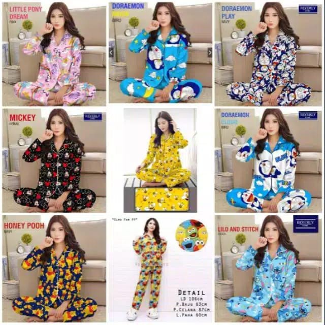 blinqshop baju tidur piyama PP RANDOM