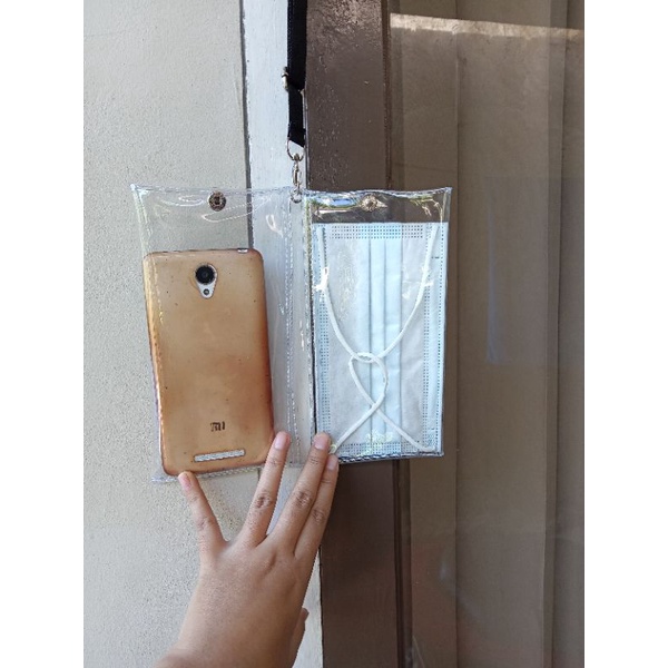 tas hp, tas leher, Sako walet transparan