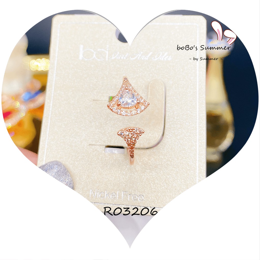 Cincin Permata Zircon Kipas Adjustable Aksesoris Fashion Premium Style Korea