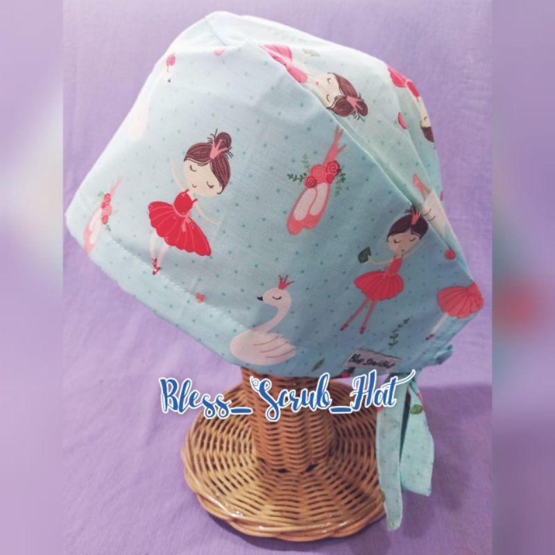 Topi Bedah / Nurse Cap/ Surgical cap/ Topi Motif/Balerina