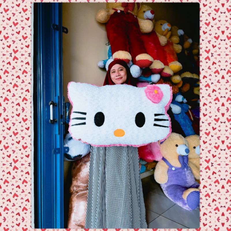 Bantal kepala karakter jumbo Hello Kitty Jumbo murah halus aman SNI bisa dicuci bisa cod