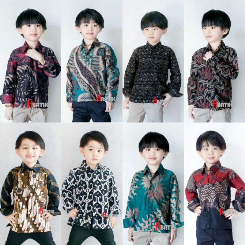 Kemeja Batik Anak - batik anak - baju batik anak laki laki umur 2-12 tahun hem batik anak pendek