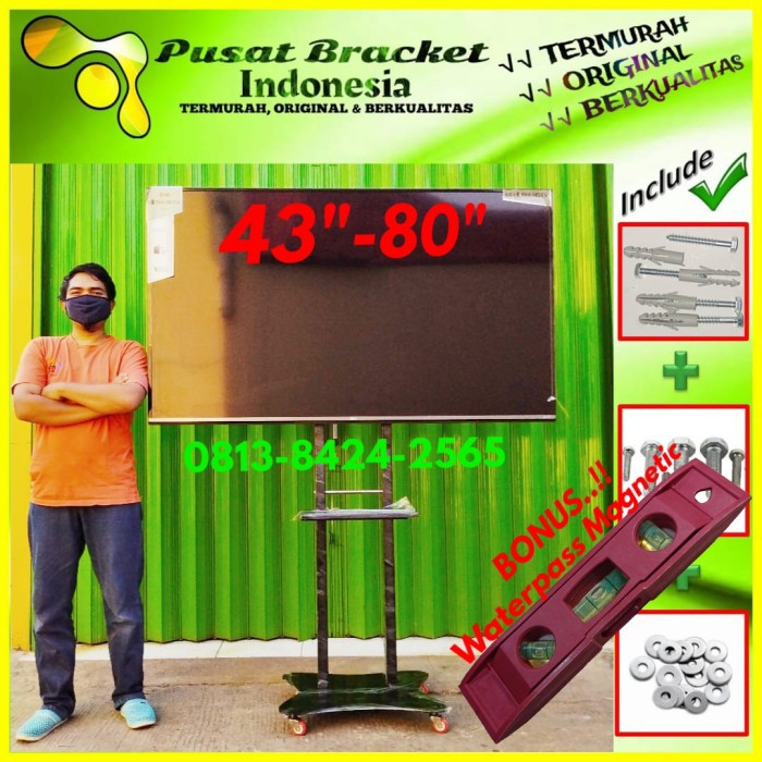 Bracket TV Standing 43&quot; s/d 80&quot; RODA | SUPER KOKOH | IZ.B2T80-001