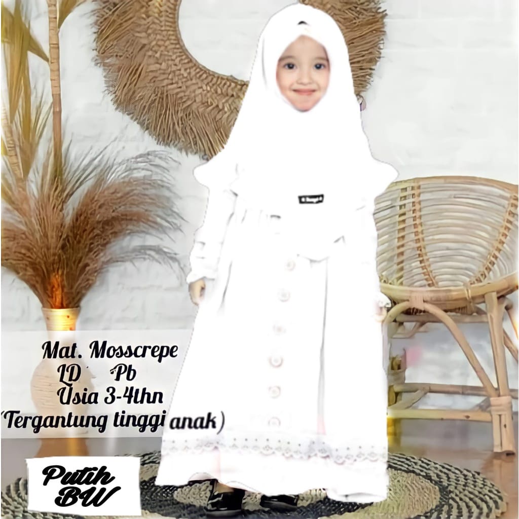 Set Anak Perempuan Gamis Anak Soleha Termurah Dan Terbaru Usia 1 - 8 Tahun