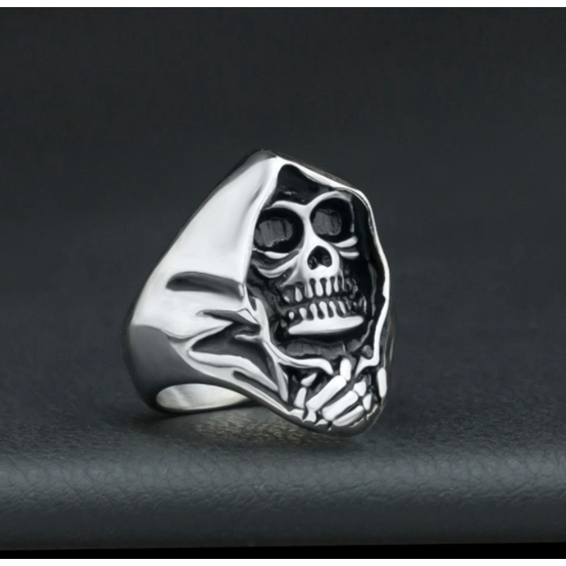 Cincin Personality Model Tengkorak Bahan Stainless Steel untuk PriaXIANGXIAN