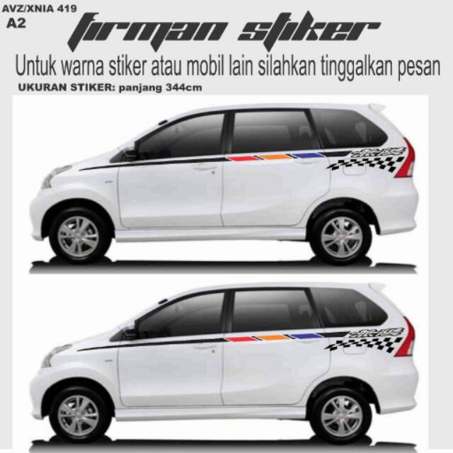 Stiker Mobil Avanza Xenia A2 Shopee Indonesia