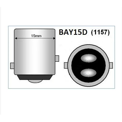 Lampu Rem Stop Bayonet 2 kaki LED 60 mata 4014 Lensa Proyektor Mobil BAY15D