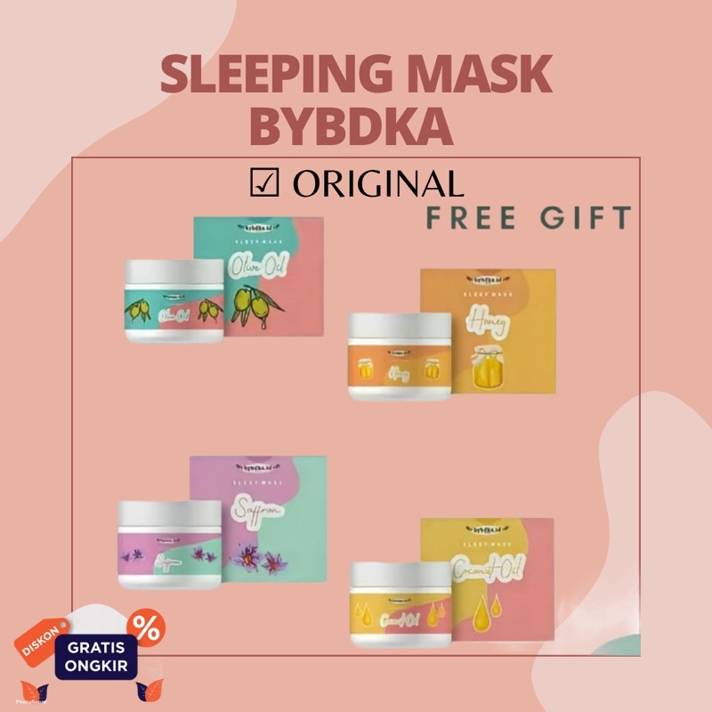 [FREEGIFT] SLEEPING MASK BYBDKA.ID SAFFRON , ZAITUN , MADU , OIL