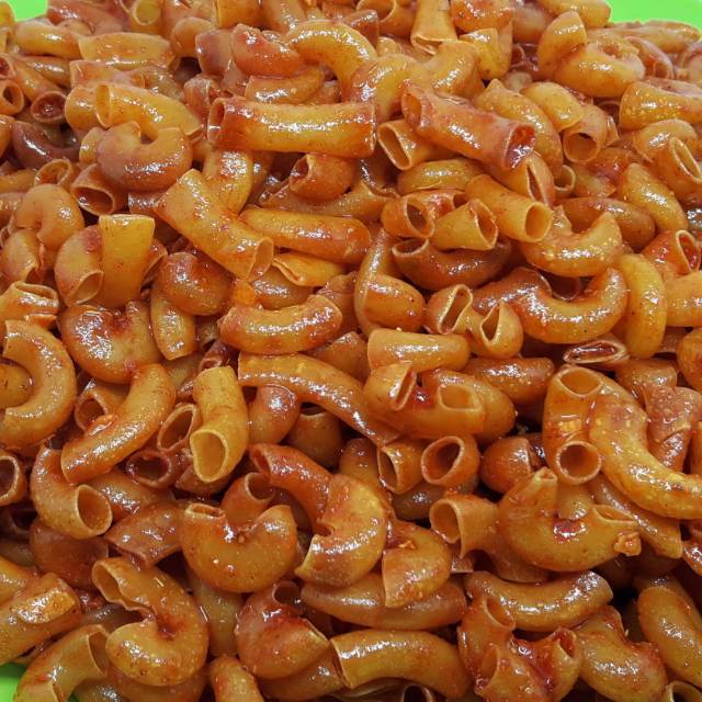 

2Xbtygneal Sakha Snack ) Makaroni Kriuk Cikruh Si Tileung 500Gram/Makaroni Cikruh Pedas