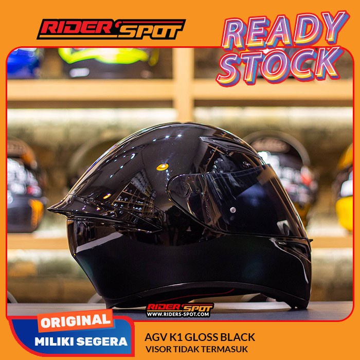 Helm Motor AGV K1 Gloss Black Full Face Helmet Original Italy Touring