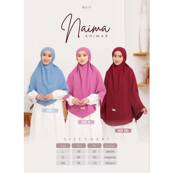 Khimar Naima dan nayla by Aisyah hijab | bahan crinkle airflow | khimar syari