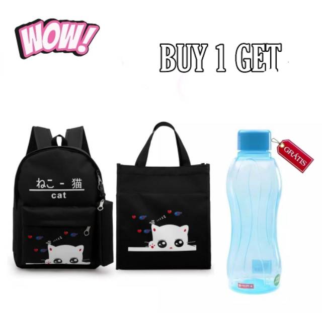 Rangsel back pack anak sd free botol