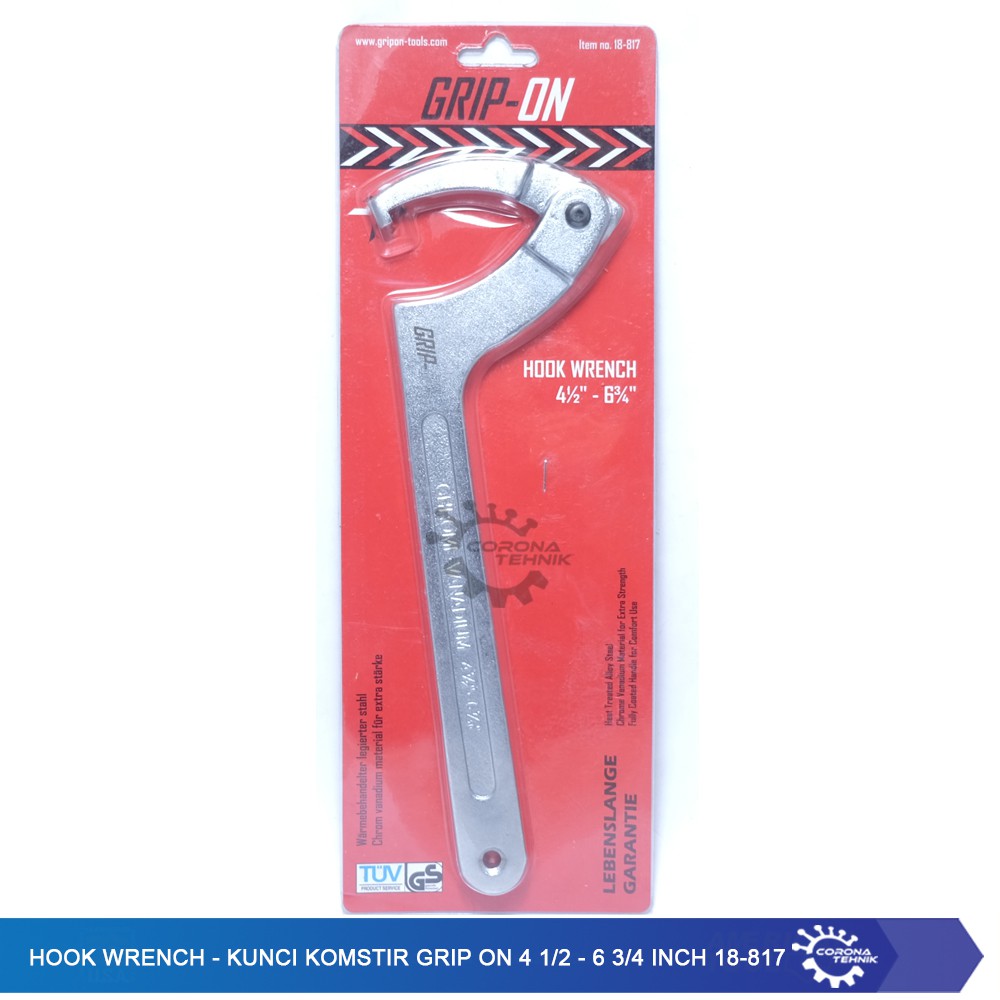 Hook Wrench - Kunci Komstir Grip On 4 1/2 - 6 3/4 Inch 18-817