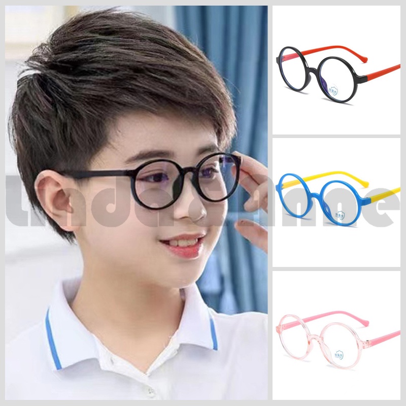 [COD] Kacamata Anti Radiasi Anak Bulat Fashion Wanita Murah - Eyeglasses Frame Plastic Import