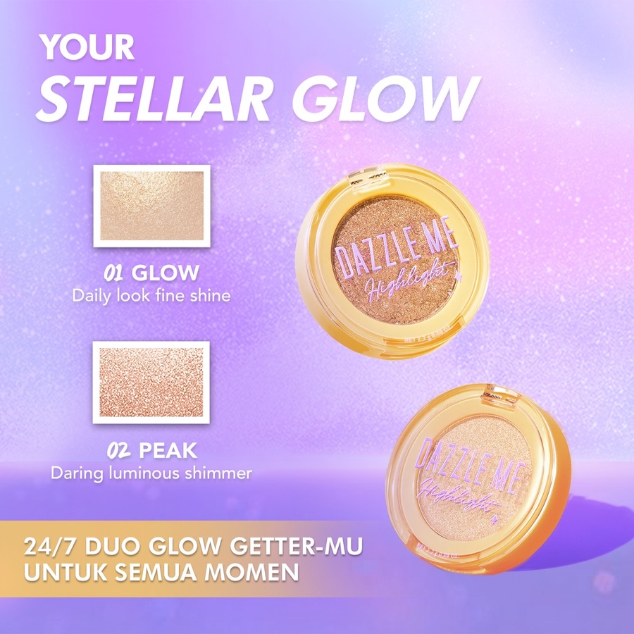 ✨ ELYSIA ✨ DAZZLE ME Galaxy Shines Highlight | Silky Smooth High Glow Highlighter | BPOM
