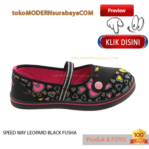 SPEEDWAY-LEOPARD sepatu anak santai sepatu slip on