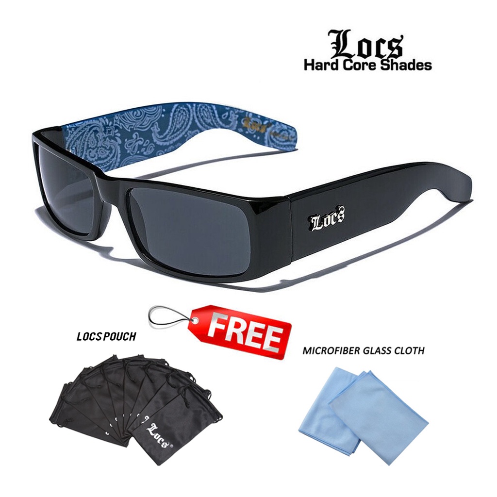 Locs 9006 gansta BLUE bandana cholo hardcore shades