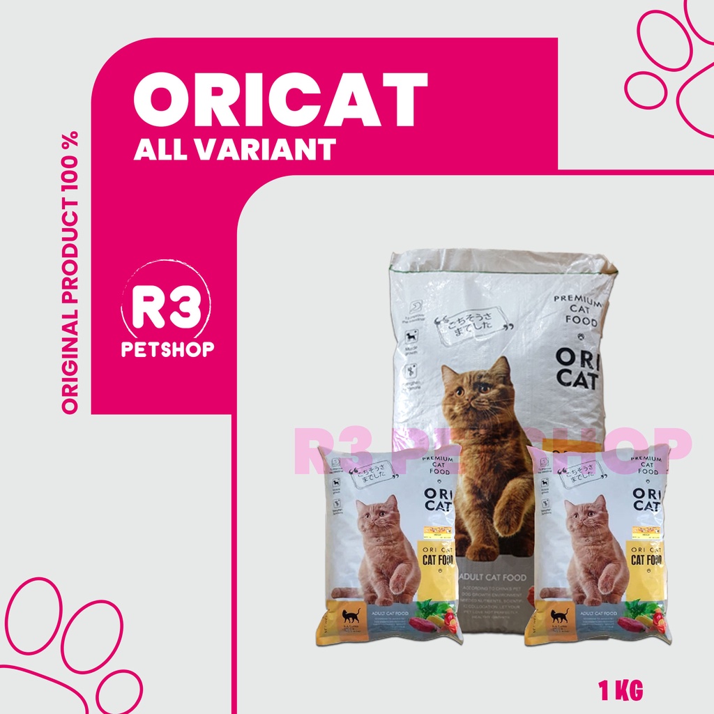 Makanan Kucing kering murah Ori Cat All variant 1kg