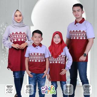 Seragam keluarga  Sarimbit muslim Couple  mom and kids 