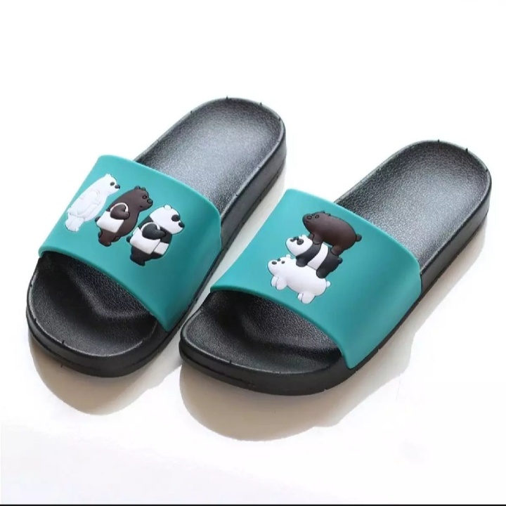 SANDAL SELOP KARET KARAKTER WE BEARS FAMILY PANDA BERUANG