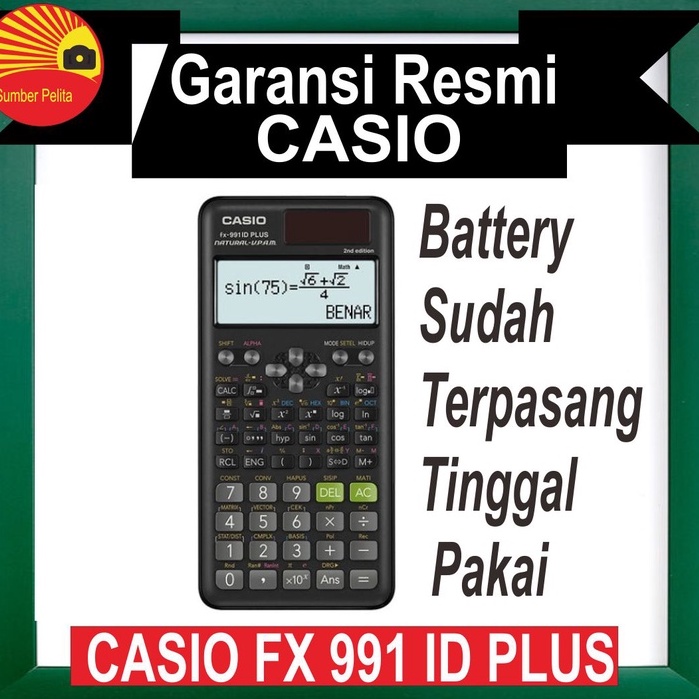 

CASIO FX 991 ID PLUS KALKULATOR SCIENTIFIC 2nd Edition Black