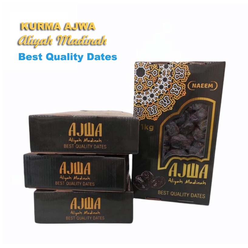 Kurma Nabi AJWA Aliyah Madinah Premium | Box | 1 Kg | 1000gr