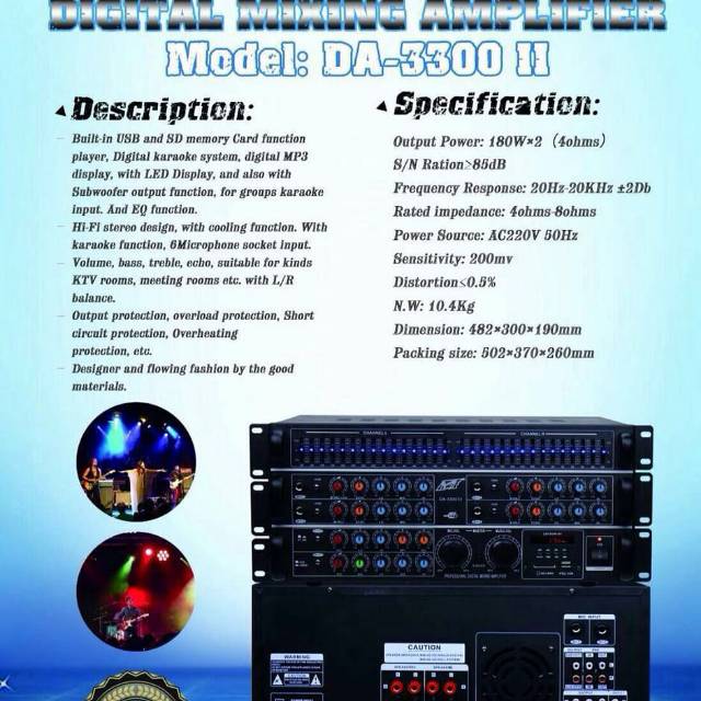 Amplifier ampli pewie DA 3300II / da3300II