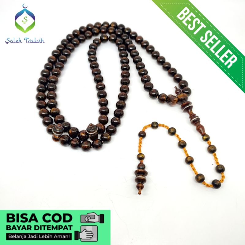 Tasbih Yuser Akar Bahar Laut Asli, Size 9mm Isi 99Butir